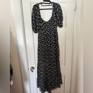 Dressed In LaLa Black and White Smiley Face Dress